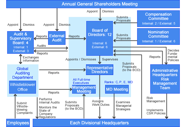 A schematic of our system of corporate governance